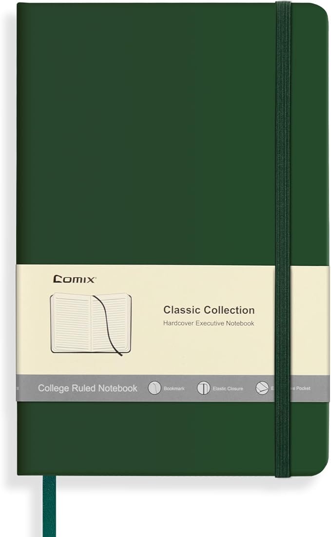 Comix Lined Journal Notebook for Women Men, Journaling Notebooks for Office by Comix