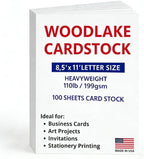 White Cardstock Printer Paper 8.5 x 11 – 100 Sheets, 110LB/199 GSM Heavyweight by Unknown