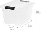 IRIS USA 19 Qt Stackable Plastic Storage Bins - Image 2