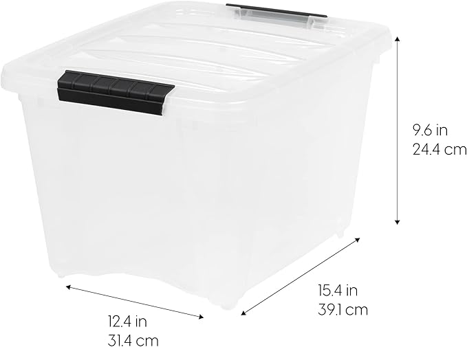 IRIS USA 19 Qt Stackable Plastic Storage Bins - Image 2