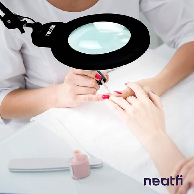 Neatfi XL Bifocal LED Magnifying Lamp, 7-Inch Acrylic Lens, 5D/20D Magnification - Image 8