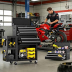 8 drawer rolling tool chest, 3-in-1 assembled tool shown in use