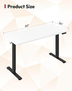 SANODESK Electric Standing Desk 60 x 24 Inches Whole-Piece Desktop Height - Image 2