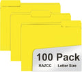 File Folder, RAZCC 100 Pack 1/3 Cut Tab File Folders Letter Size, Folders by RAZCC