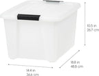 IRIS USA 33 Qt Stackable Plastic Storage Bins - Image 4