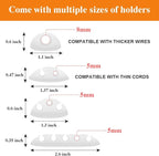 Shintop Cable Clips, 16 Pack White Cord Holder Adhesive Cable Organizer Wire - Image 2