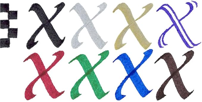 Speedball Elegant Writer Calligraphy 6 Marker Set, 3.0 mm Chisel Nib Tip Pens - Image 2
