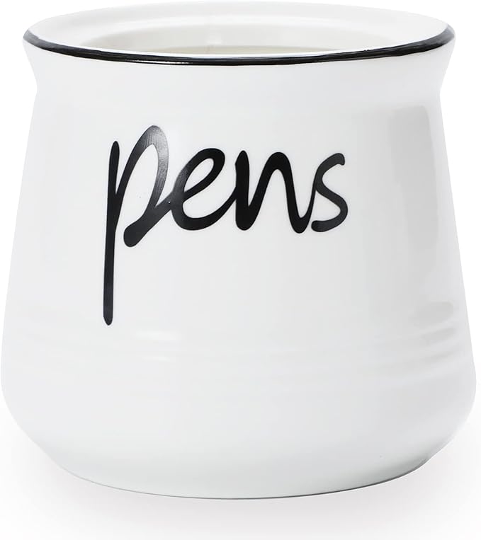 ONTUBE Porcelain Pens Holder Stand, Ceramic Pencils Holder by ONTUBE