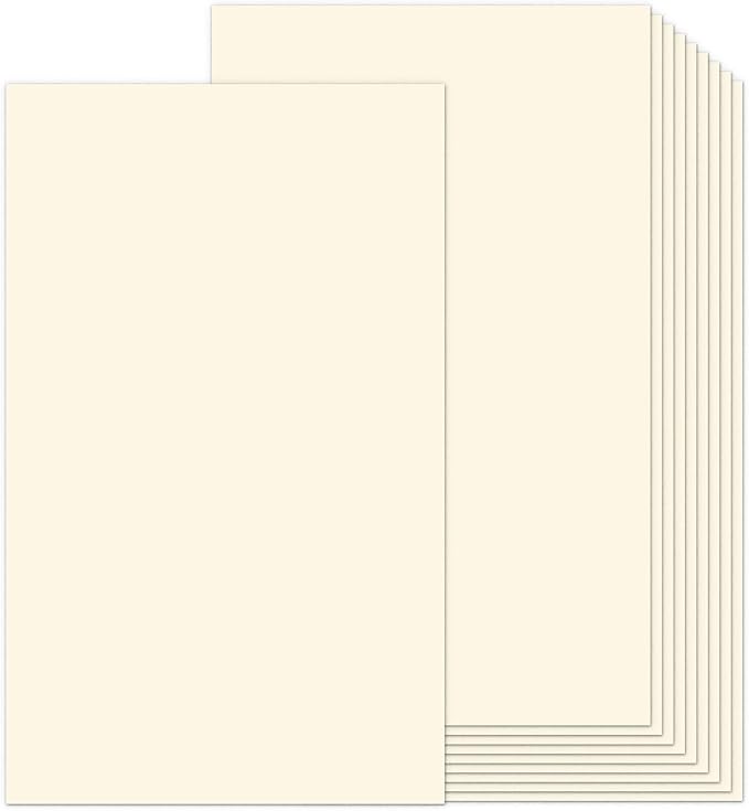 8.5 x 14 Ivory Cardstock 110lb, Goefun Heavy Weight Legal Paper 100 Pack by Goefun