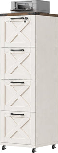 vabches vertical farmhouse locking rolling file cabinet, office, main product view