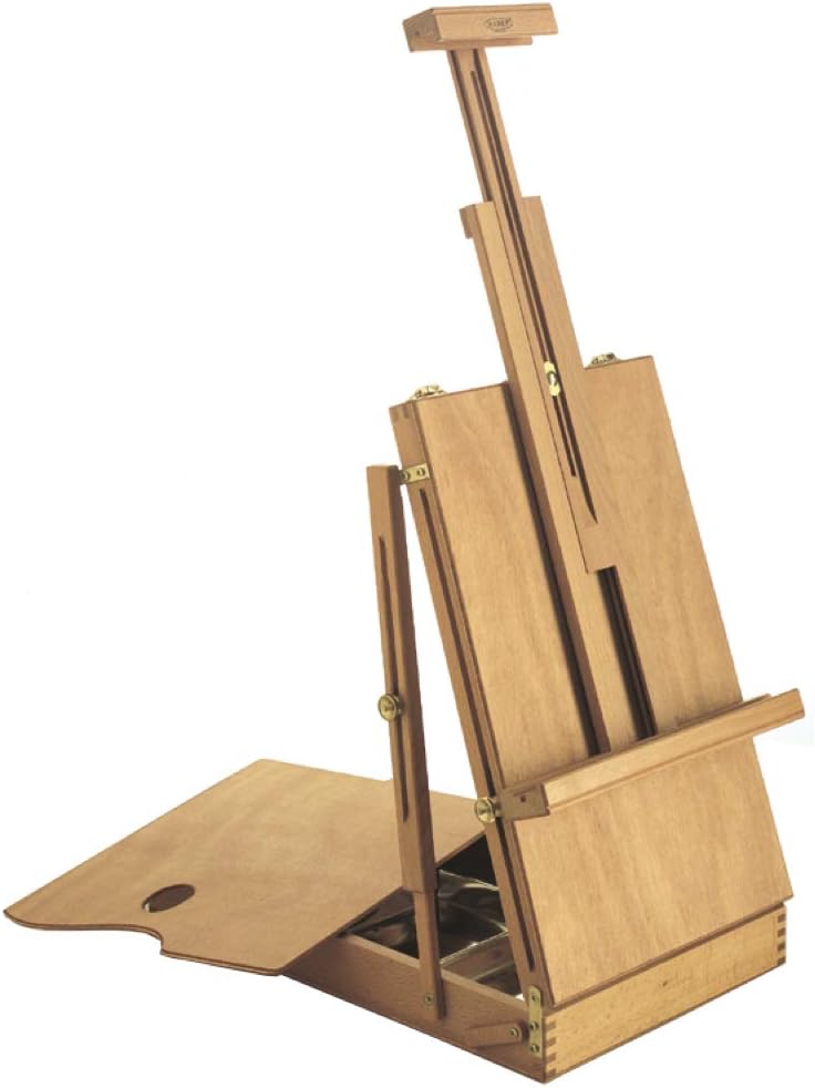 mabef m/24 sketch-box table easel, oiled beechwood portable, main product view
