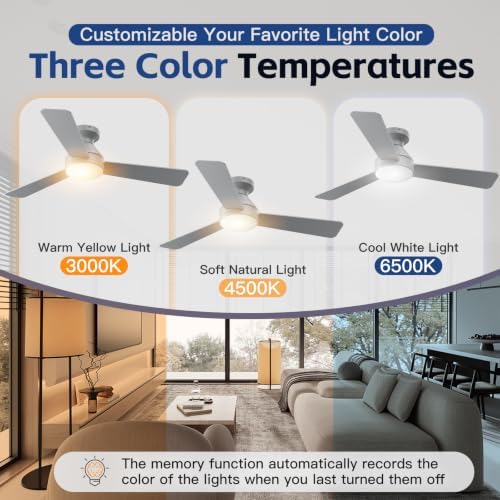 42 inch ceiling fans with lights and remote, close-up detail