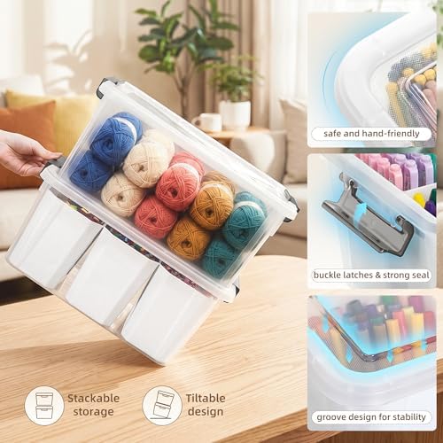 citylife 17qt craft organizers and storage bins with, package contents
