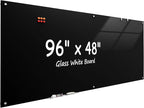 MaxGear Glass Whiteboard Wall Mounted, Frameless Magnetic Dry Erase Board by MaxGear