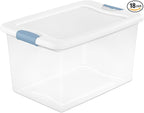 Sterilite 18-Pack Latching Box, Under Bed Storage Bins by Sterilite