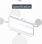 Diteje 20 Pack Plastic Wire Shelf Label Holder, Shelving Rack Retail Sign Hook - Image 7