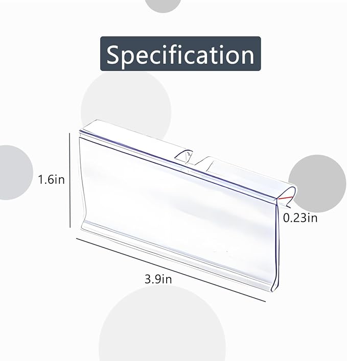 Diteje 20 Pack Plastic Wire Shelf Label Holder, Shelving Rack Retail Sign Hook - Image 7