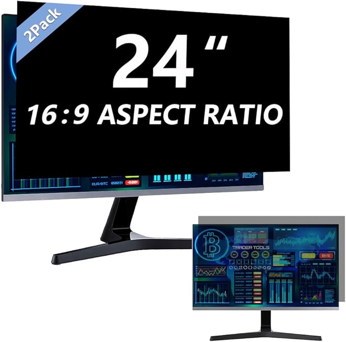 2 Pack Computer Privacy Screen 24 Inch by Halloive