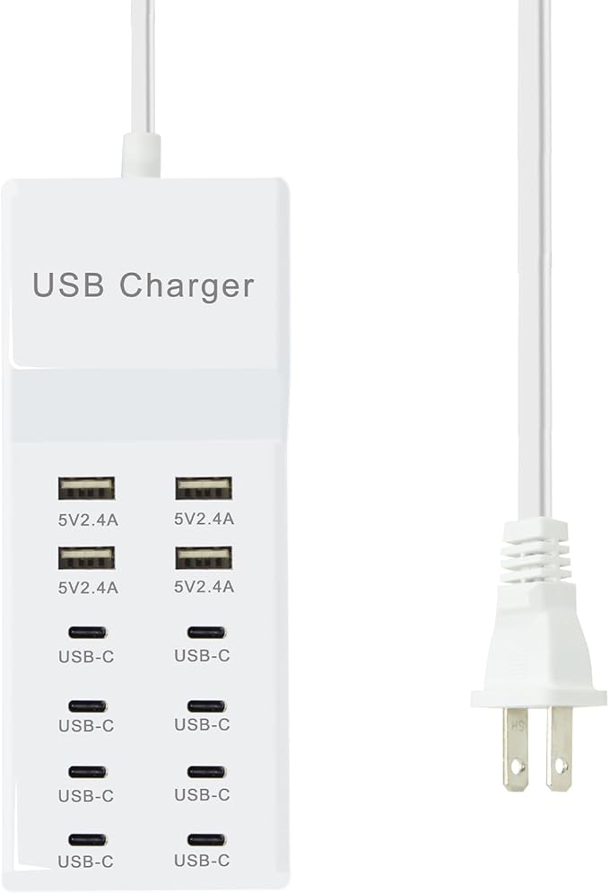 USB Charger, 12-Port USB Charging Station Multiple USB Charger Station by FRISATPOW