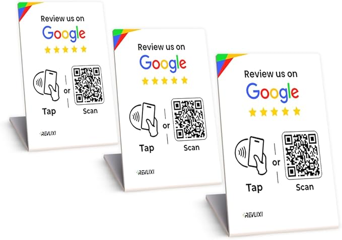 REVLIXI Google Review Stand- Boost Reviews w/Reusable Google Review Tap Card by REVLIXI