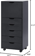 Naomi Home Carly 6-Drawer Craft & Office Storage Cabinet, – Mobile Filing Unit - Image 2
