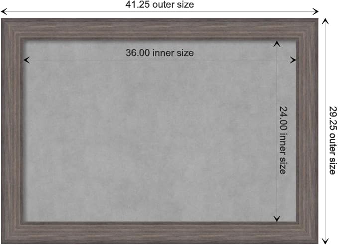 Amanti Art Grey Framed Magnetic Board 29x41 Large Vision Board - Image 4