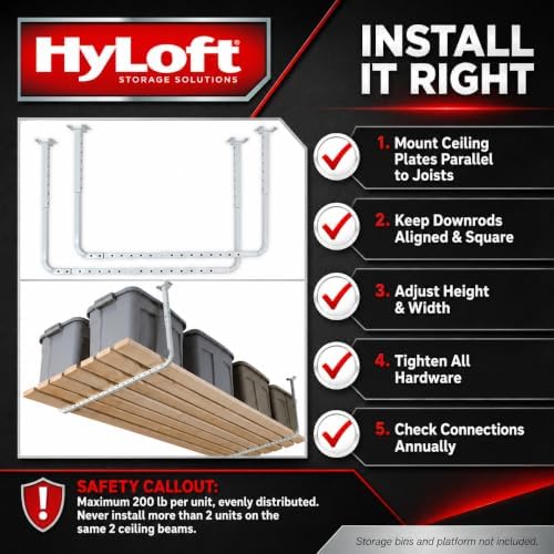 hyloft 33 in. x 34 in. adjustable garage, view 9