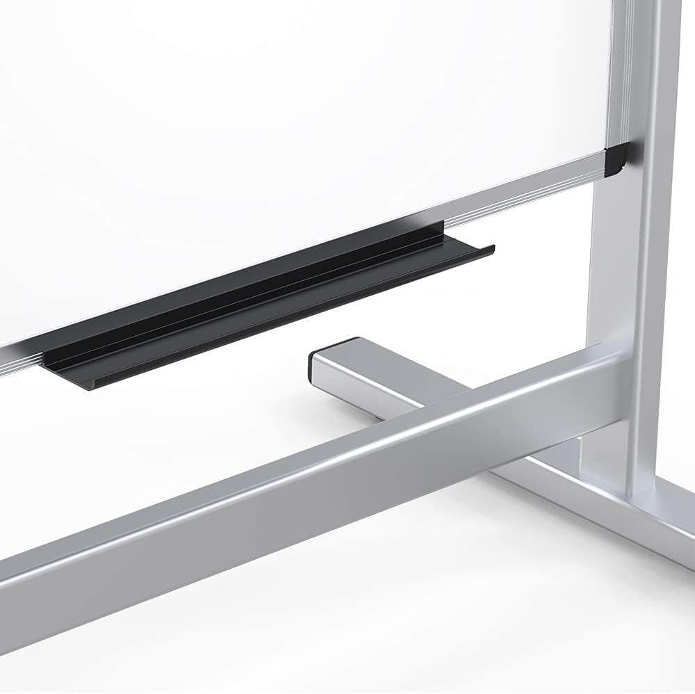 VIZ-PRO Double-Sided Magnetic Stand Whiteboard, 48 X 24 Inches, Aluminium Fra...