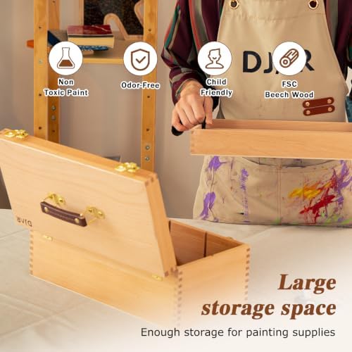 djar large art supply organizer tool box, solid, package contents
