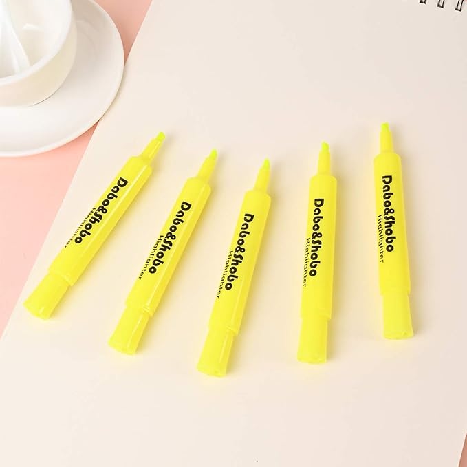 Dabo&Shobo Yellow highlighter, 24 Pack -bright color, chisel tip, - Image 7