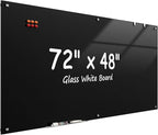 MaxGear Glass Whiteboard Wall Mounted, Frameless Magnetic Dry Erase Board by MaxGear
