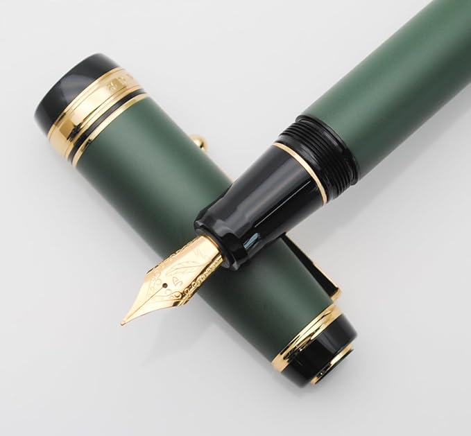 xixixiaozhu Metal Big Fountain Pen Set Medium Nib 0.7mm, Includes Ink Refill - Image 4
