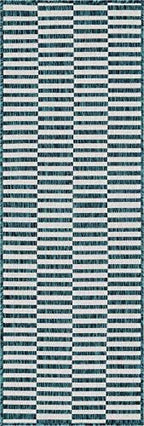 unique loom outdoor striped collection area rug, main product view