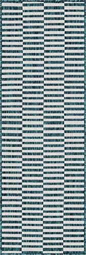unique loom outdoor striped collection area rug, main product view