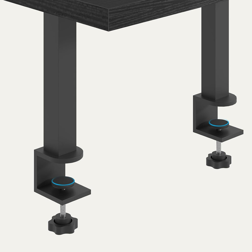 mahancris clamp on desk organizer, 3-tier desktop bookshelf, front angle view