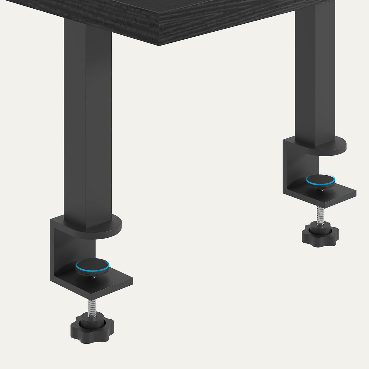 mahancris clamp on desk organizer, 3-tier desktop bookshelf, front angle view