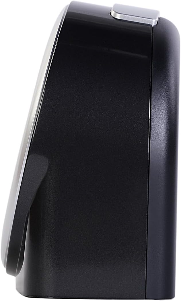 seiko qhe211klh non ticking bedroom alarm clock, black, main product view