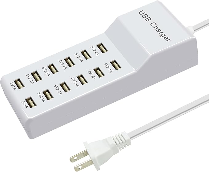 USB Charging Station with 12 Port Power Strip Fast Charging hub by Unknown