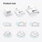 ITUGOU 100 PCS Cable Clips Cord Organizer, Wire Holder - Image 2