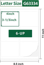 Gemsroyal 3-1/3”×4” Address Labels Printable, 3-1/3×4 Matte White Shipping - Image 2