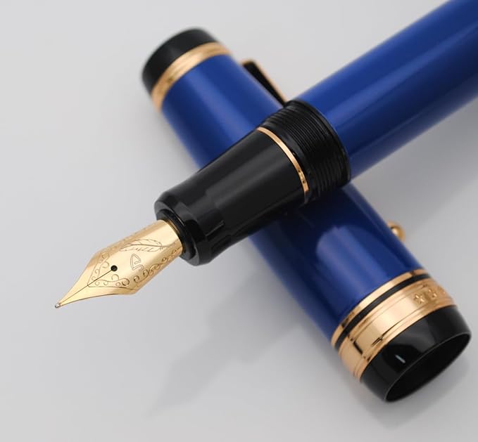 xixixiaozhu Metal Big Fountain Pen Set Medium Nib 0.7mm, Includes Ink Refill - Image 3
