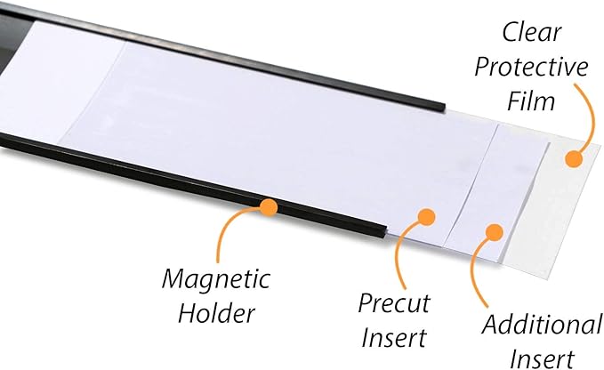 SmartSign Magnetic 'C' Channel Label Holders | 2.5" x 6" Pack of 10 - Image 7