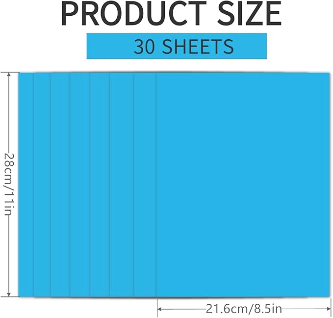 30 Sheets Blue Cardstock 8.5'' x 11'', 250gsm/90lb Heavyweight Cover Cardstock - Image 2