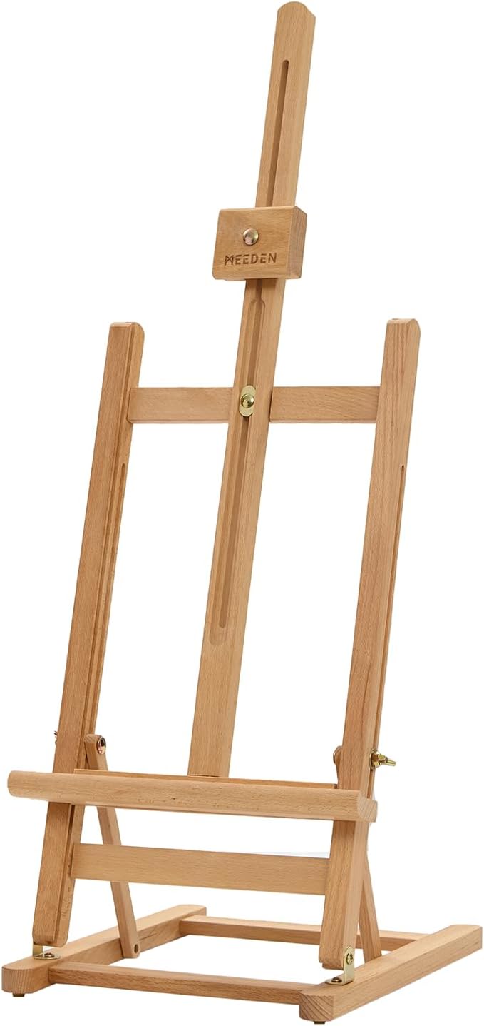 MEEDEN Large Wooden Tabletop H-Frame Easel, Solid Beech Wood Table Easel - Image 8