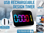 Kitchen Timer（1.5" Number）with Voice Reminder, 10 RGB Color Changing Digital - Image 5