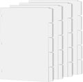 Binder Dividers for 3 Ring Binder, 1/5 Cut Tabs, Letter Size, Blank Write On by COIDEA