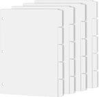Binder Dividers for 3 Ring Binder, 1/5 Cut Tabs, Letter Size, Blank Write On by COIDEA