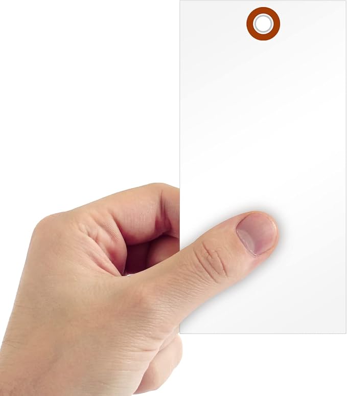 SmartSign 6.25 x 3.125 inch Blank White Shipping Tags - Image 2