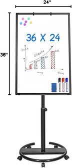 Mobile Whiteboard – 36 x 24 inches Portable Magnetic Dry Erase Board - Image 7