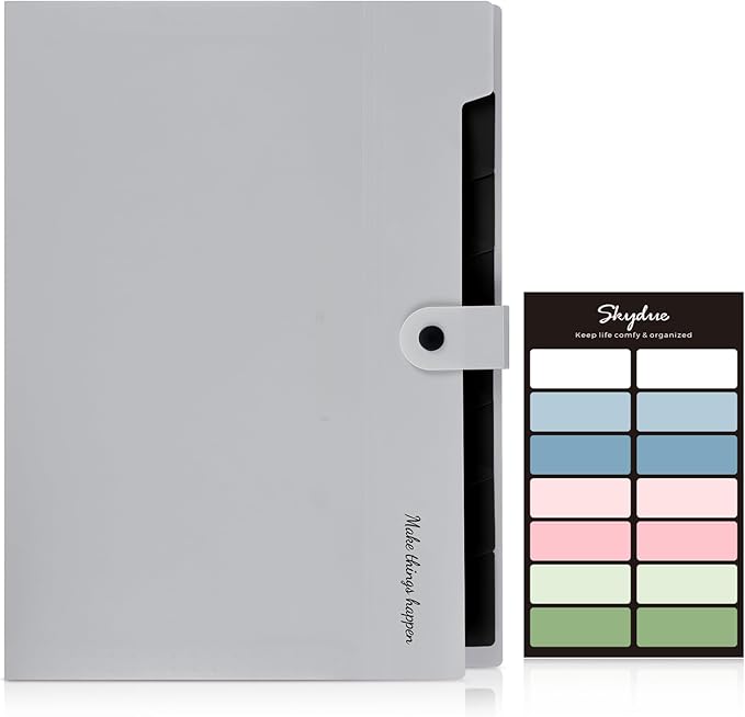 SKYDUE Accordion File Organizer, 8 Pockets Expanding File Folders, Portable - Image 2